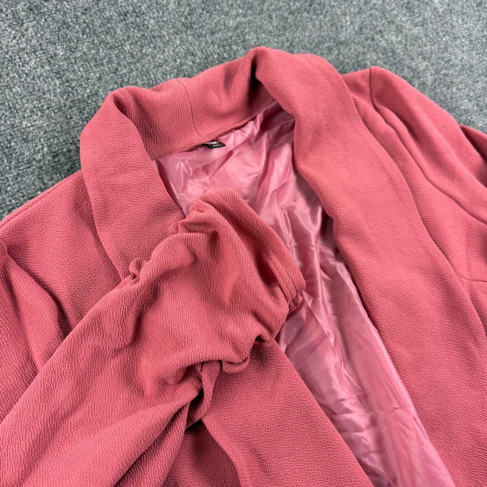 Lock & Love Blazer XXL Pink Ruched 3/4 Sleeve Open Front WSK2324 Women